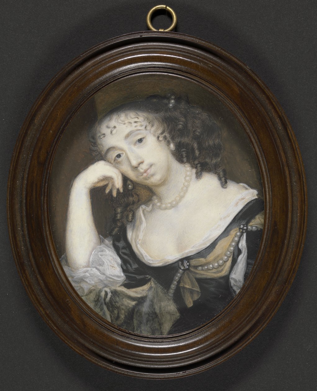 Elizabeth Dormer, hrabina Carnarvon (zm.1677) (z domu Capel), ok.1665 (kolor ciała na welinie nałożony na karton) autorstwa Richard Gibson