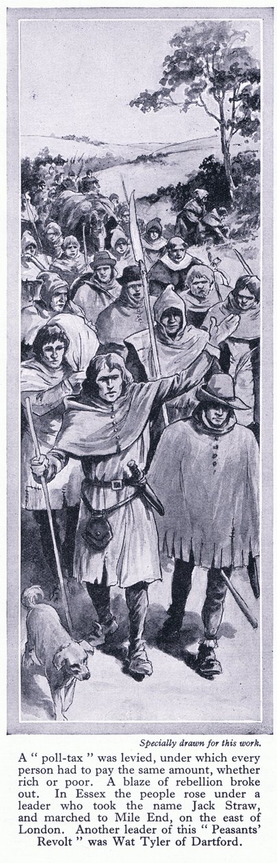 Bunt chłopski, Jack Straw i Wat Tyler, ok. 1950 autorstwa Richard Henry Brock