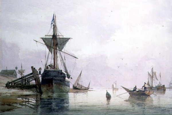 Shoreham (akwarela na papierze) autorstwa Richard Henry Nibbs