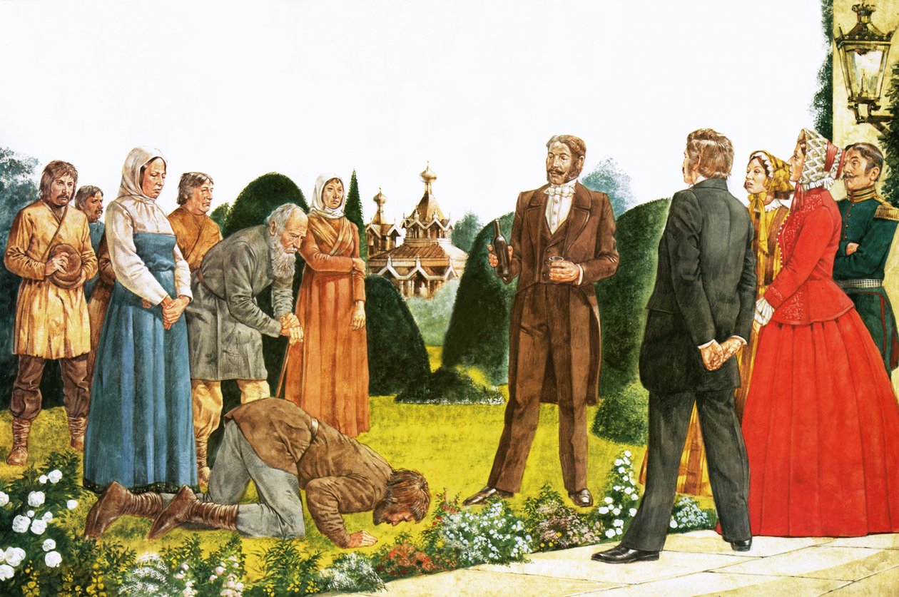 Uwolnienie chłopów pańszczyźnianych w Rosji autorstwa Richard Hook