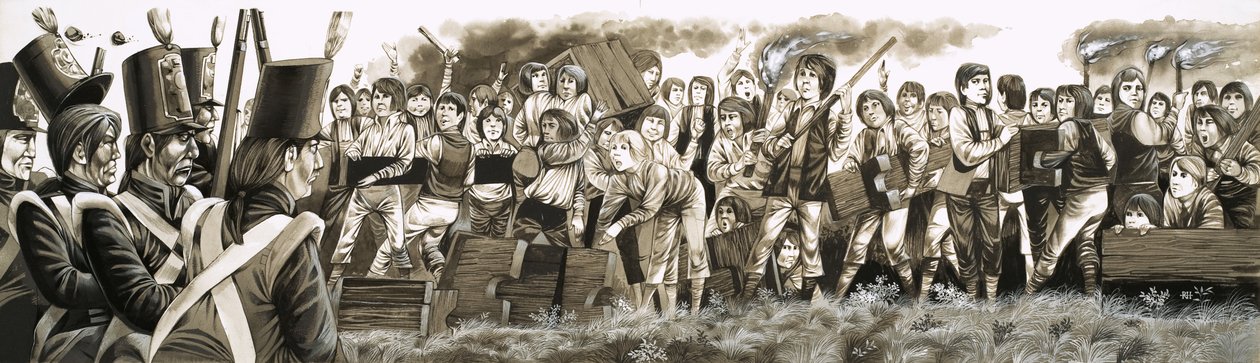 W 1797 r. wojsko zostało wezwane do stłumienia zamieszek wśród uczniów w Rugby autorstwa Richard Hook