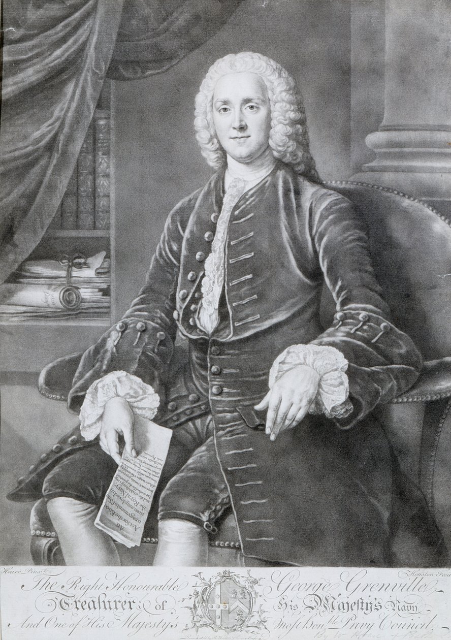 George Grenville (1712-70) (lito) autorstwa Richard Houston