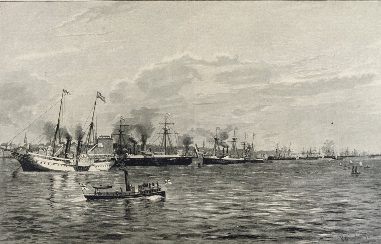 Przegląd Marynarki Wojennej w Kilonii 3 września 1890 r. autorstwa Richard Huenten