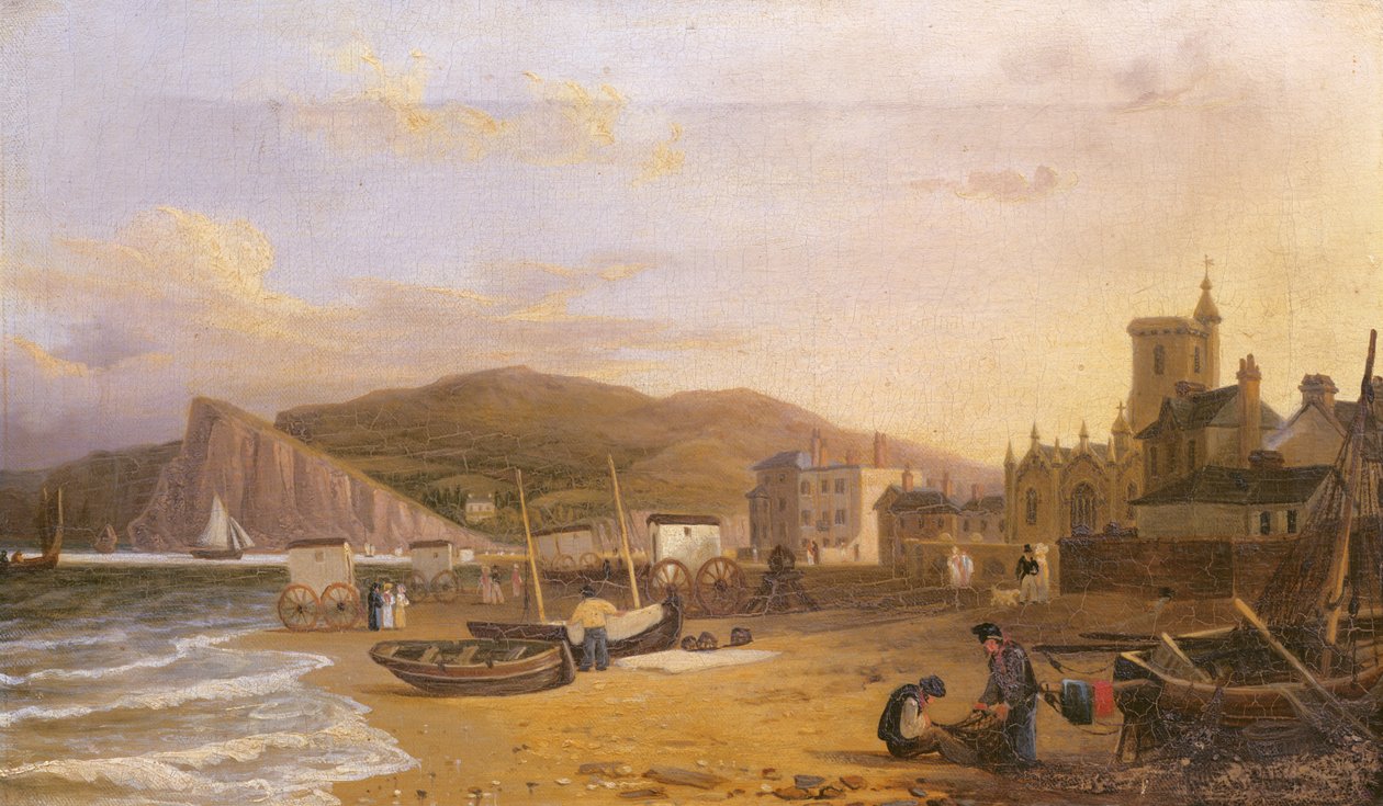 Widok ogólny Teignmouth, 1820 autorstwa Richard Hume Lancaster