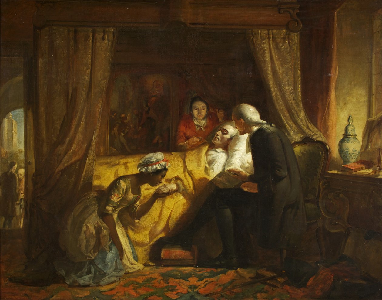 Śmierć Edwarda Colstona, ok.1844 (olej na płótnie) autorstwa Richard J. Lewis