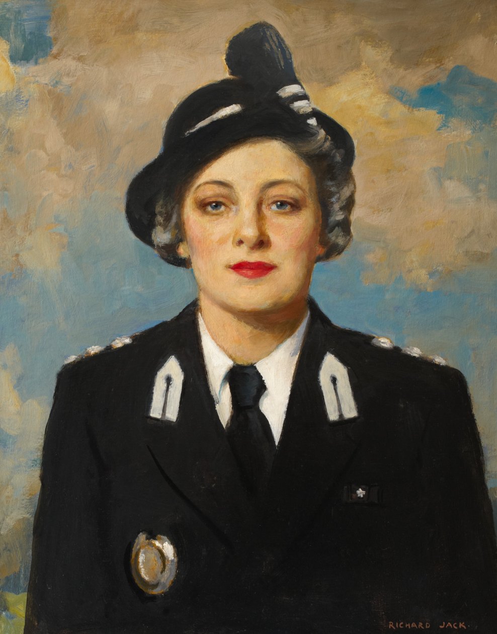 Muriel Elsie Gamage, ok. 1950 r. (olej na płótnie) autorstwa Richard Jack