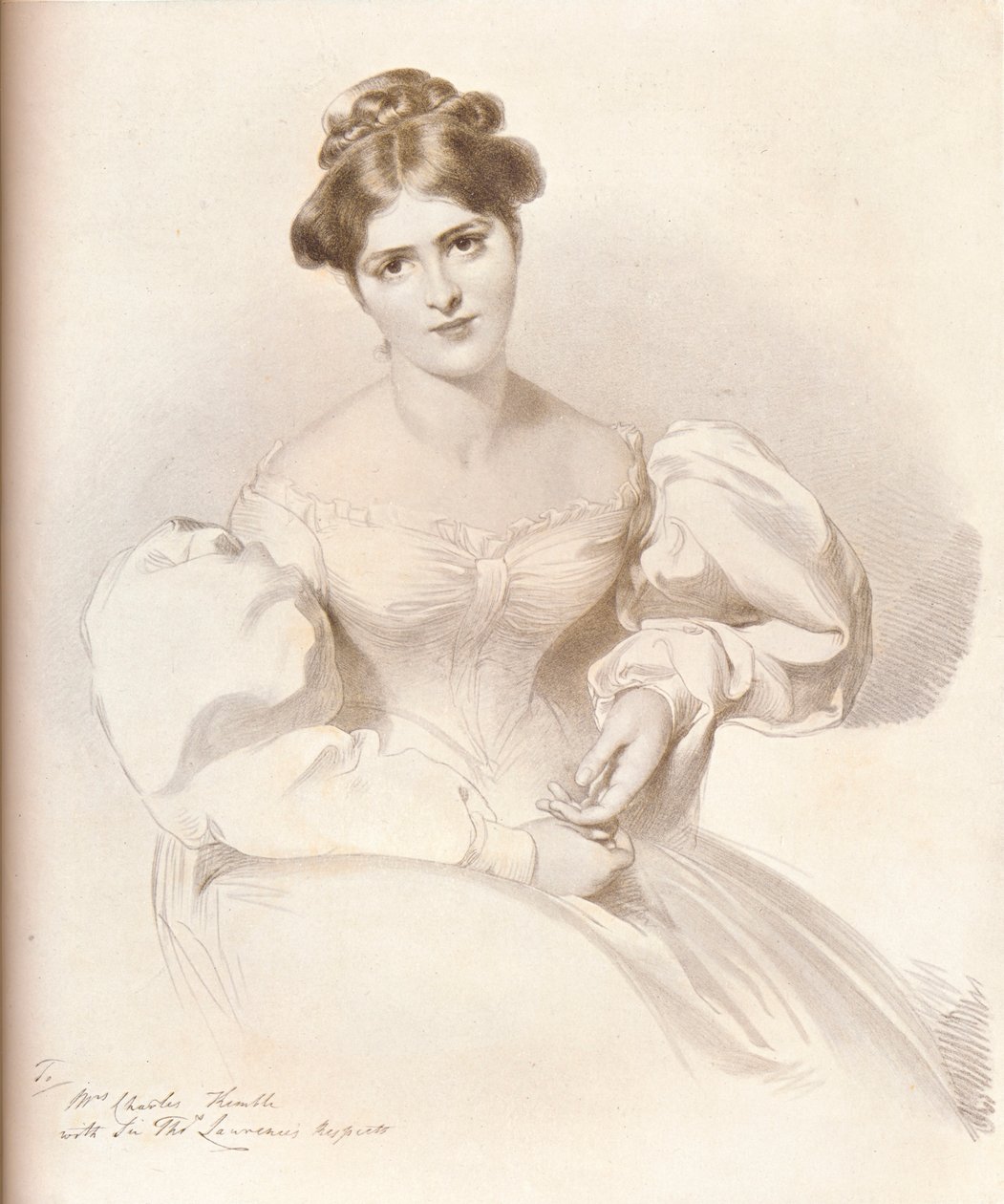 Frances Anne Fanny Kemble, 1809-1893, brytyjska aktorka, c1829, 1909 autorstwa Richard James Lane