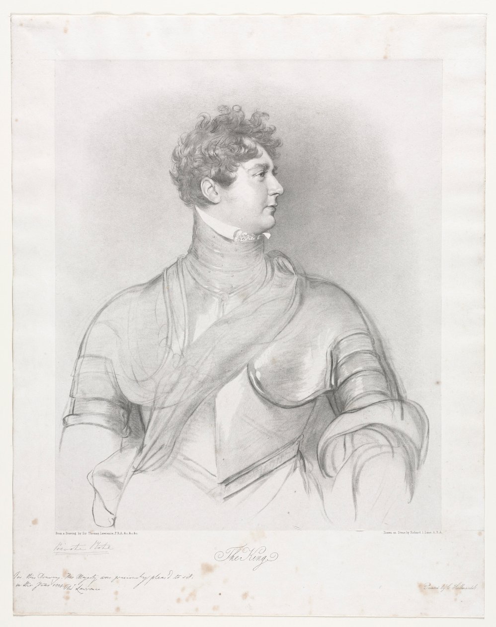 Król, Jerzy IV Wielkiej Brytanii. autorstwa Richard James Lane