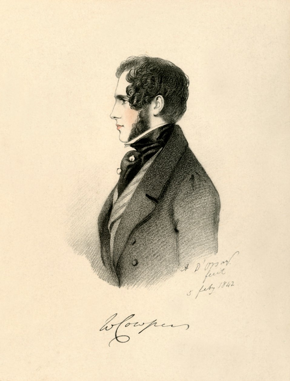 William Cowper, 1842. autorstwa Richard James Lane