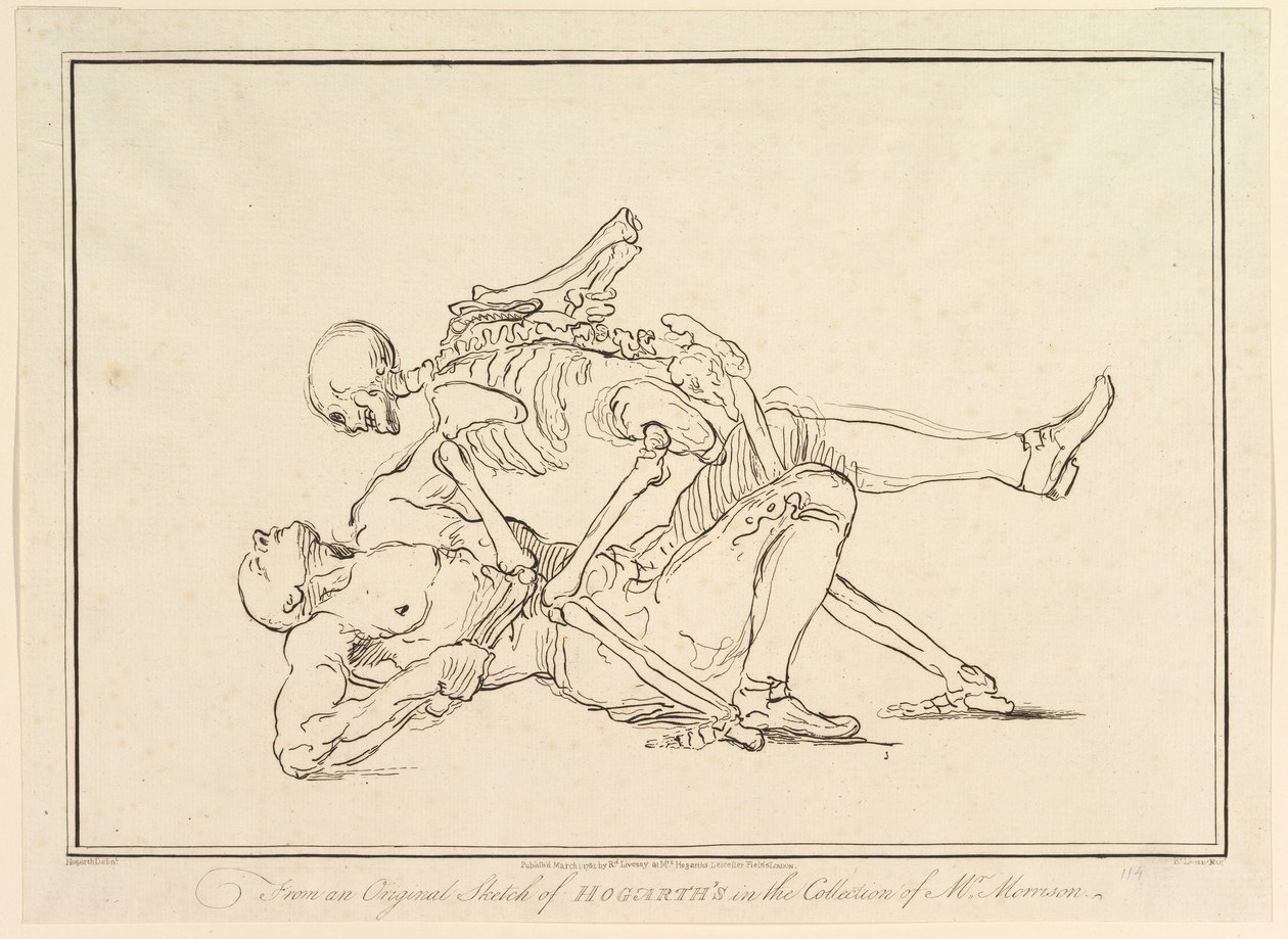 Z oryginalnego szkicu Williama Hogarthsa w kolekcji Mr. Morrisona, 1 marca 1782. autorstwa Richard Livesay