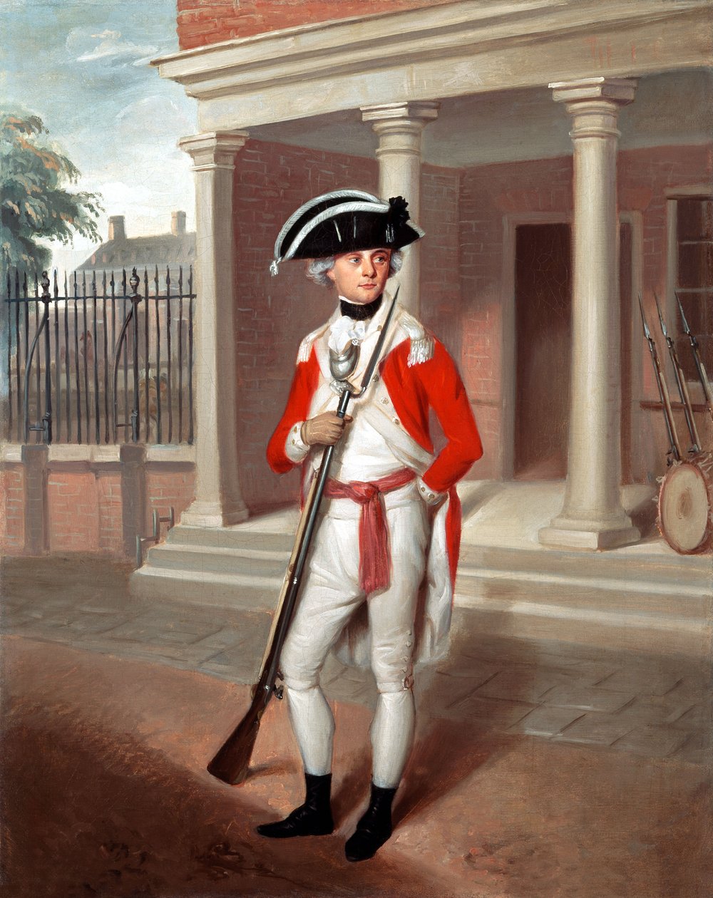 Porucznik George Belson, Korpus Piechoty Morskiej, Chatham, ok. 1780 (olej na płótnie) autorstwa Richard Livesay
