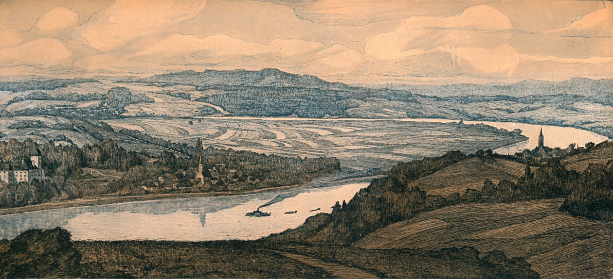 „Persenburg nad Dunajem”, ok. XX w. autorstwa Richard Lux