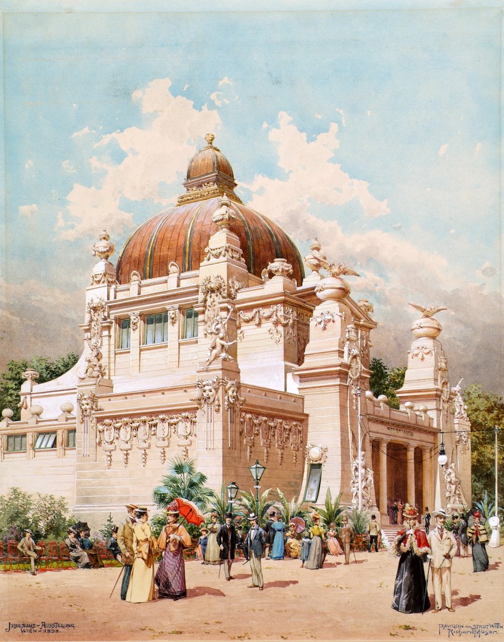 Vienna Jubilee Expo 1898. Pawilon Miasta Wiednia, 1898. autorstwa Richard Moser