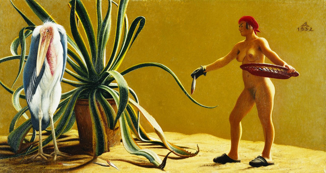 Karmienie Marabu autorstwa Richard Muller