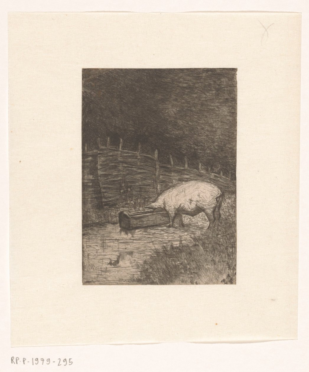 Prosię jedzące z koryta autorstwa Richard Nicolaüs Roland Holst
