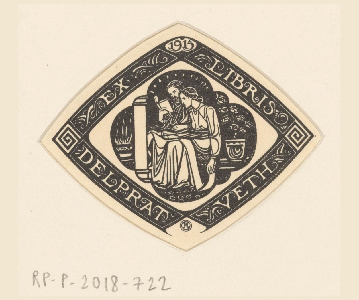 Ekslibris Delprat-Veth autorstwa Richard Nicolaüs Roland Holst