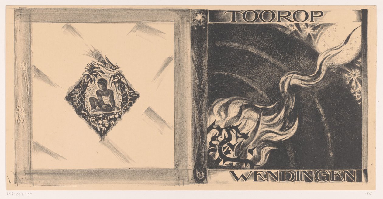 Projekt okładki dla: Wendingen, wydanie Toorop, 1928 autorstwa Richard Nicolaüs Roland Holst