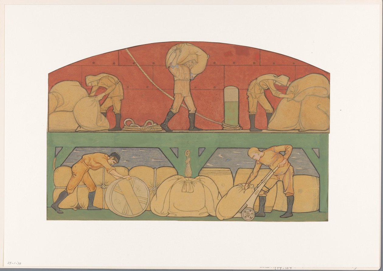 Projekt do malowania na targach Berlage: De Handel autorstwa Richard Nicolaüs Roland Holst