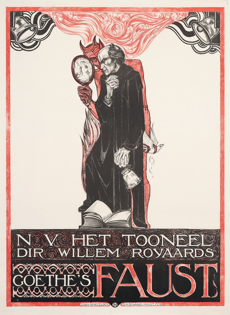 Plakat reklamujący „Fausta” Goethego autorstwa Richard Nicolaus Holst Roland