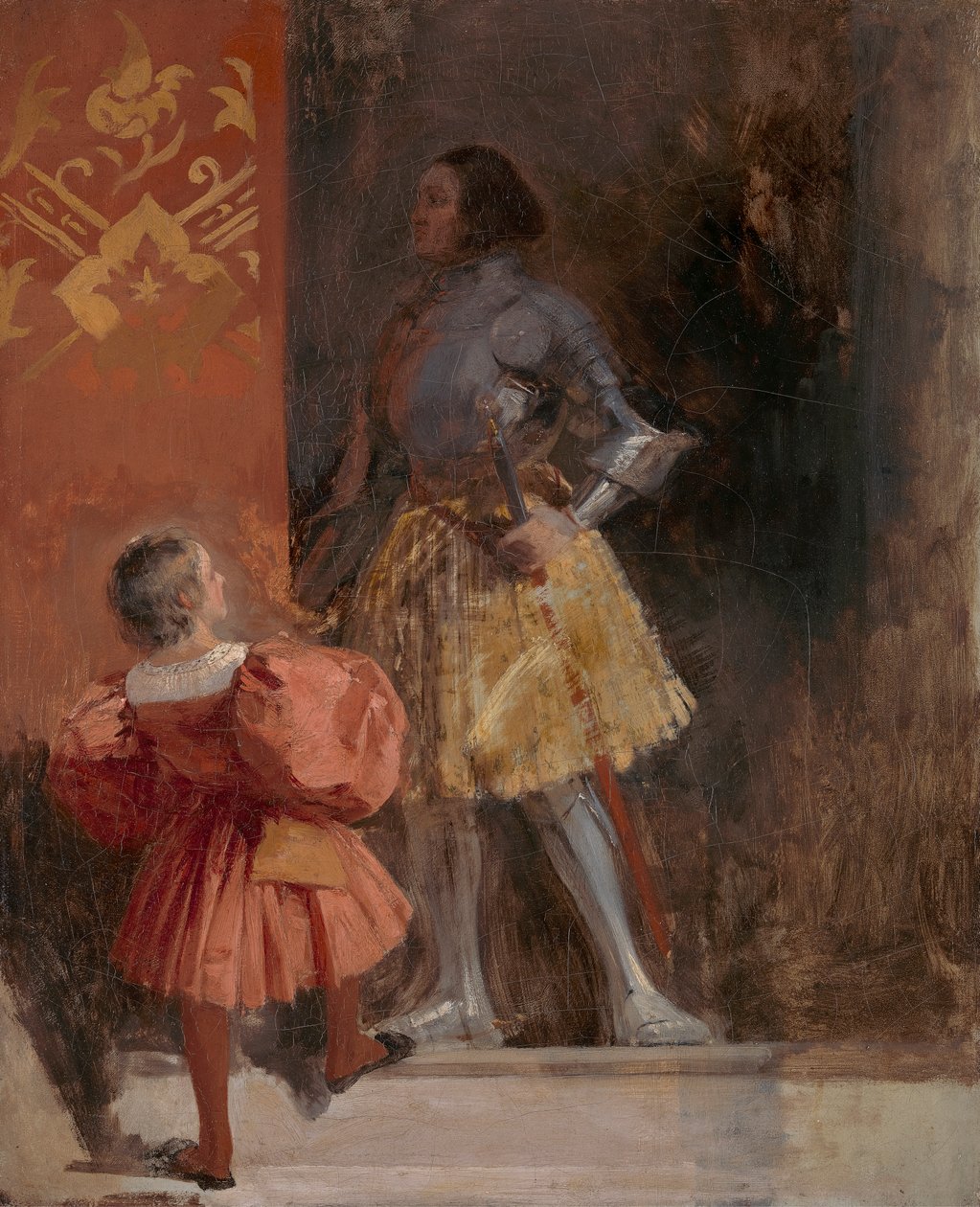 Rycerz i paź (z „Götza von Berlichingen” Johanna Wolfganga von Goethego) autorstwa Richard Parkes Bonington
