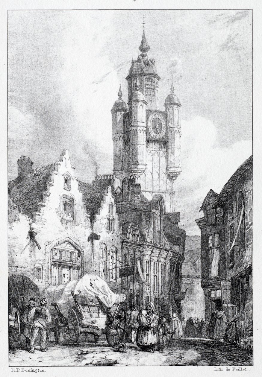 Bergues: Wieża Targowa autorstwa Richard Parkes Bonington