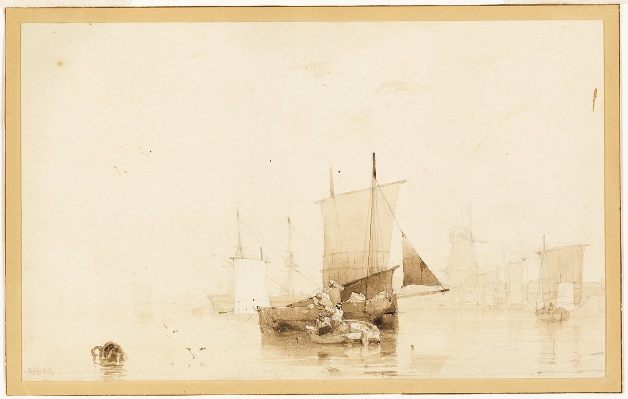 Łodzie w porcie autorstwa Richard Parkes Bonington