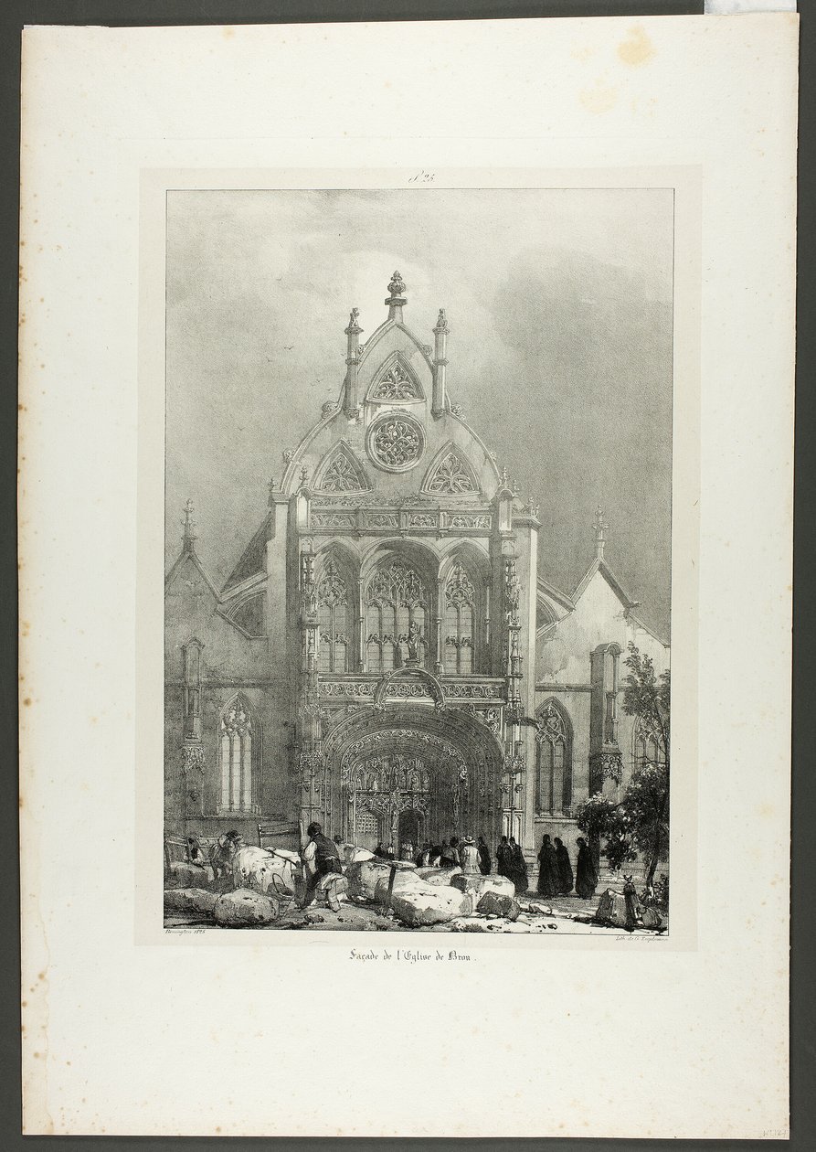Fasada kościoła w Brou autorstwa Richard Parkes Bonington