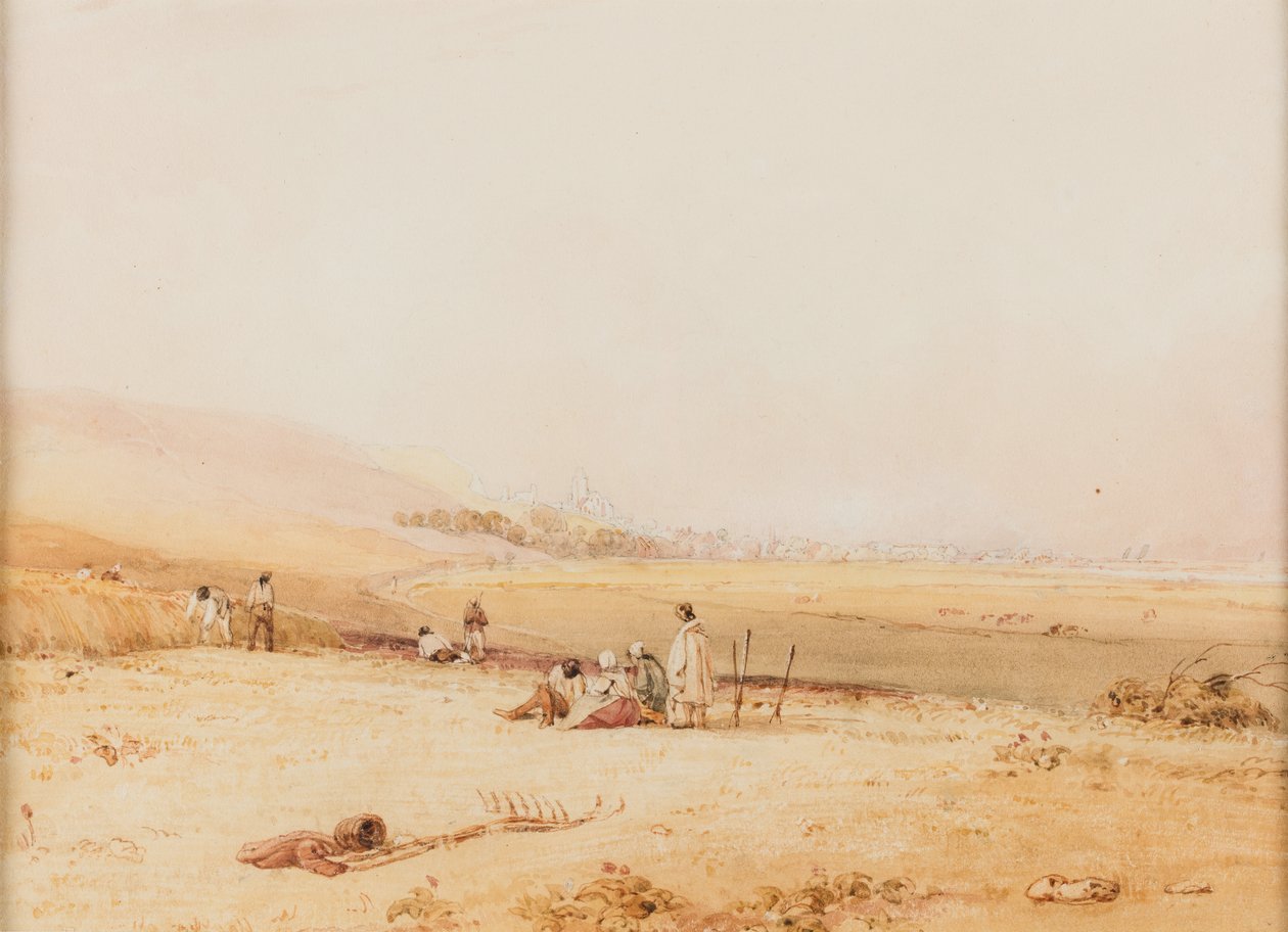 Le Treport widziany z kierunku Eu autorstwa Richard Parkes Bonington