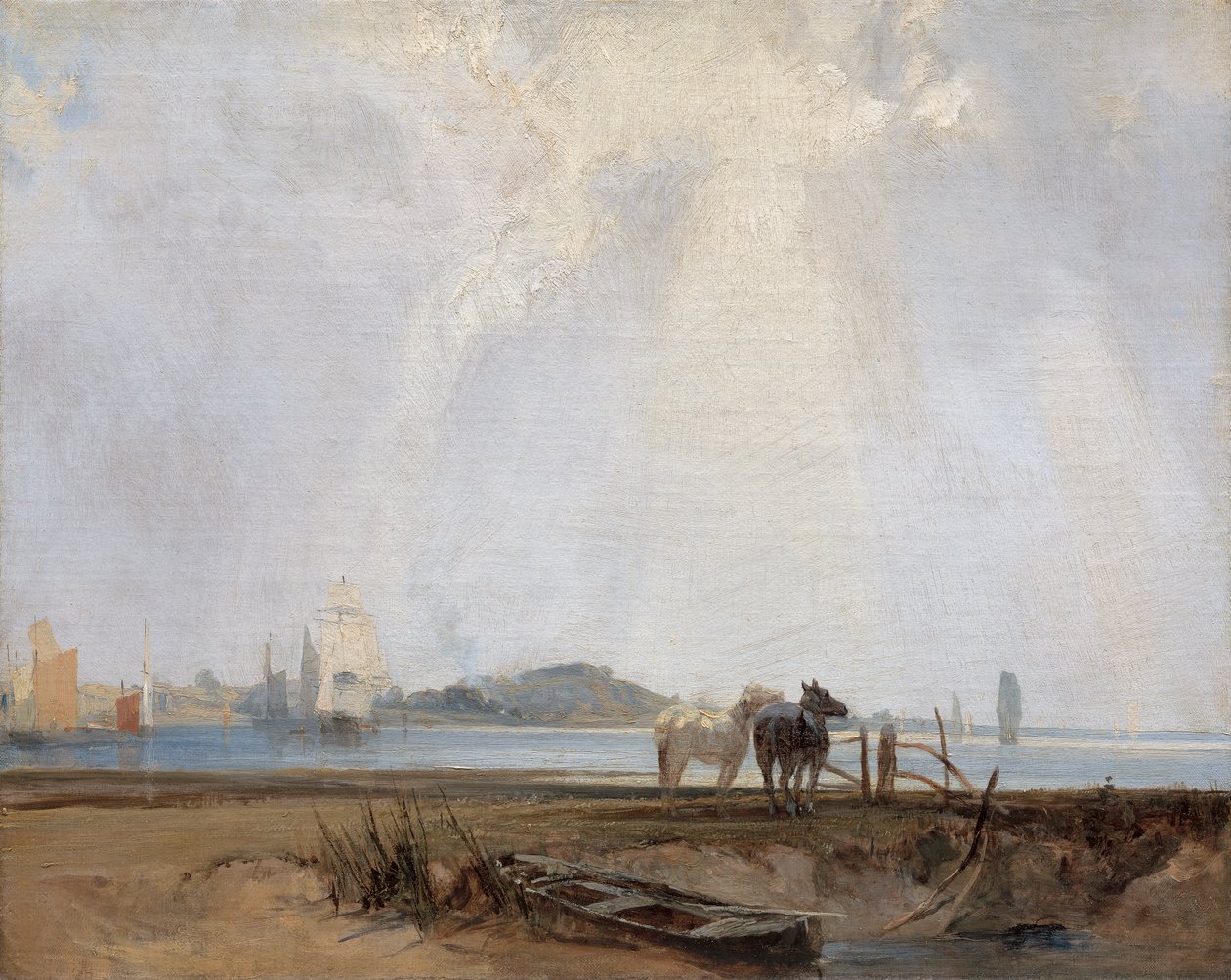 W pobliżu Quillebeuf autorstwa Richard Parkes Bonington