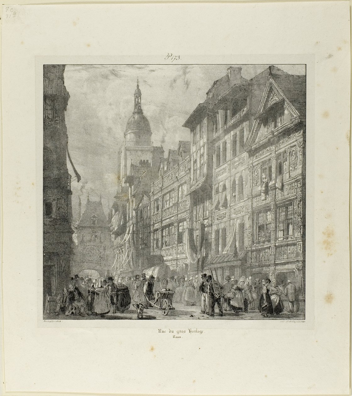 Ulica Zegarowa Gros autorstwa Richard Parkes Bonington