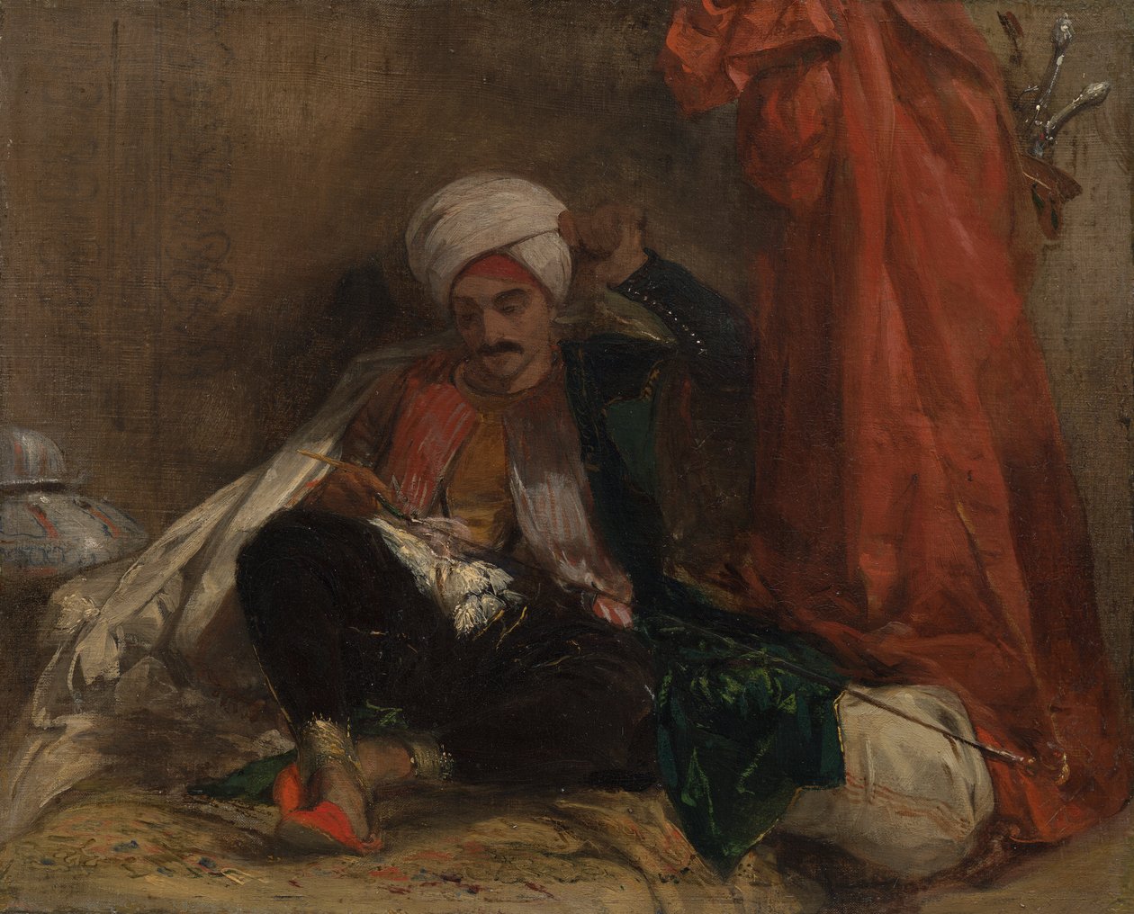 Siedzący Turek autorstwa Richard Parkes Bonington