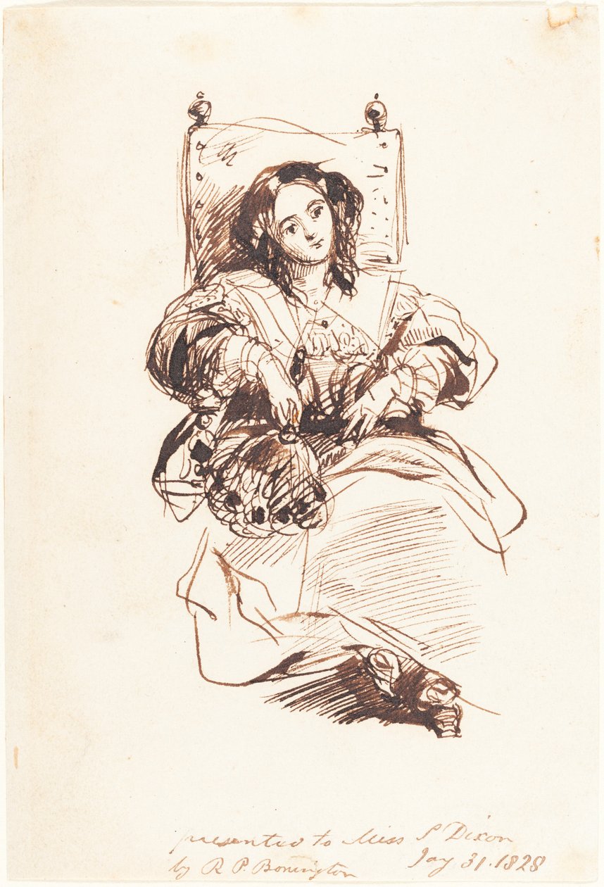 Szkic kobiety autorstwa Richard Parkes Bonington