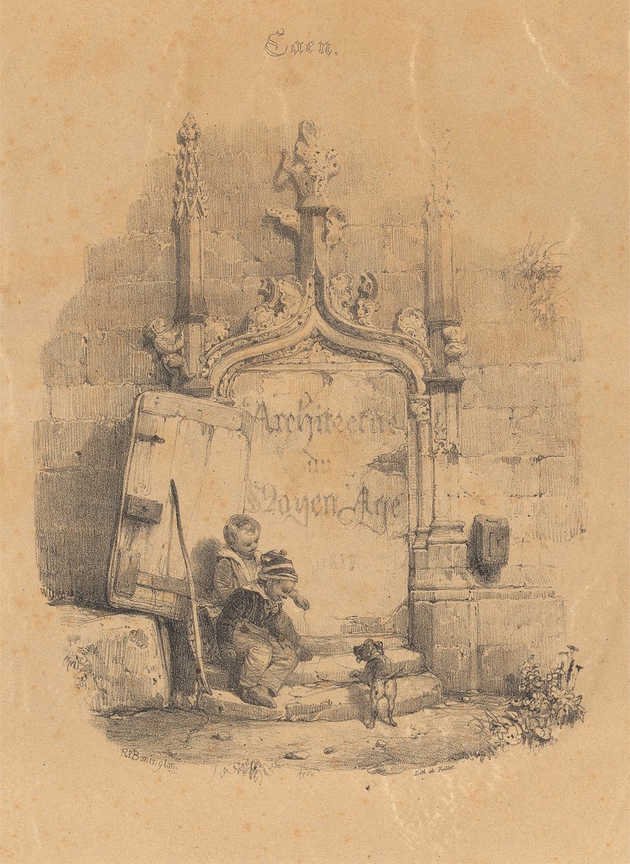 Strona tytułowa do Restes et Fragments autorstwa Richard Parkes Bonington