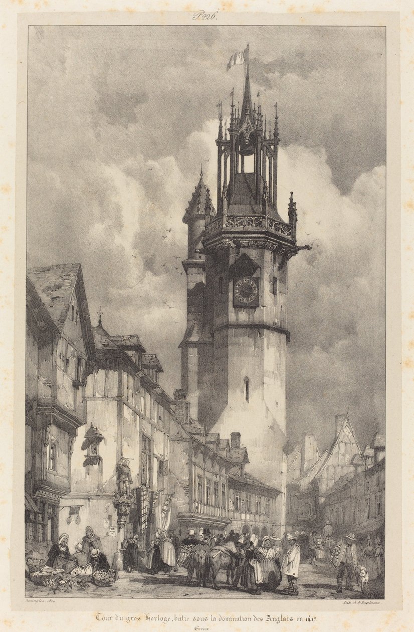 Wieża Gros-Horloge, Evreux autorstwa Richard Parkes Bonington