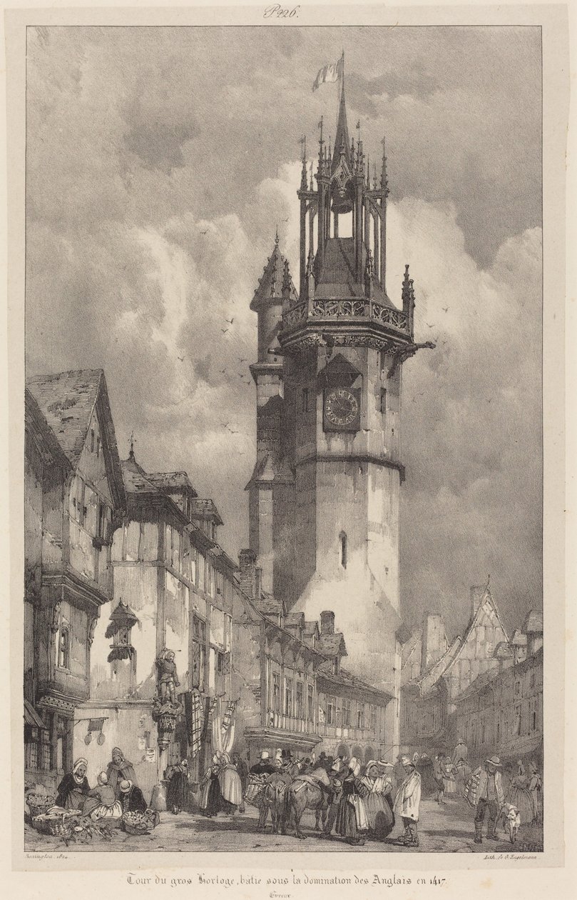Wieża Gros-Horloge, Évreux autorstwa Richard Parkes Bonington
