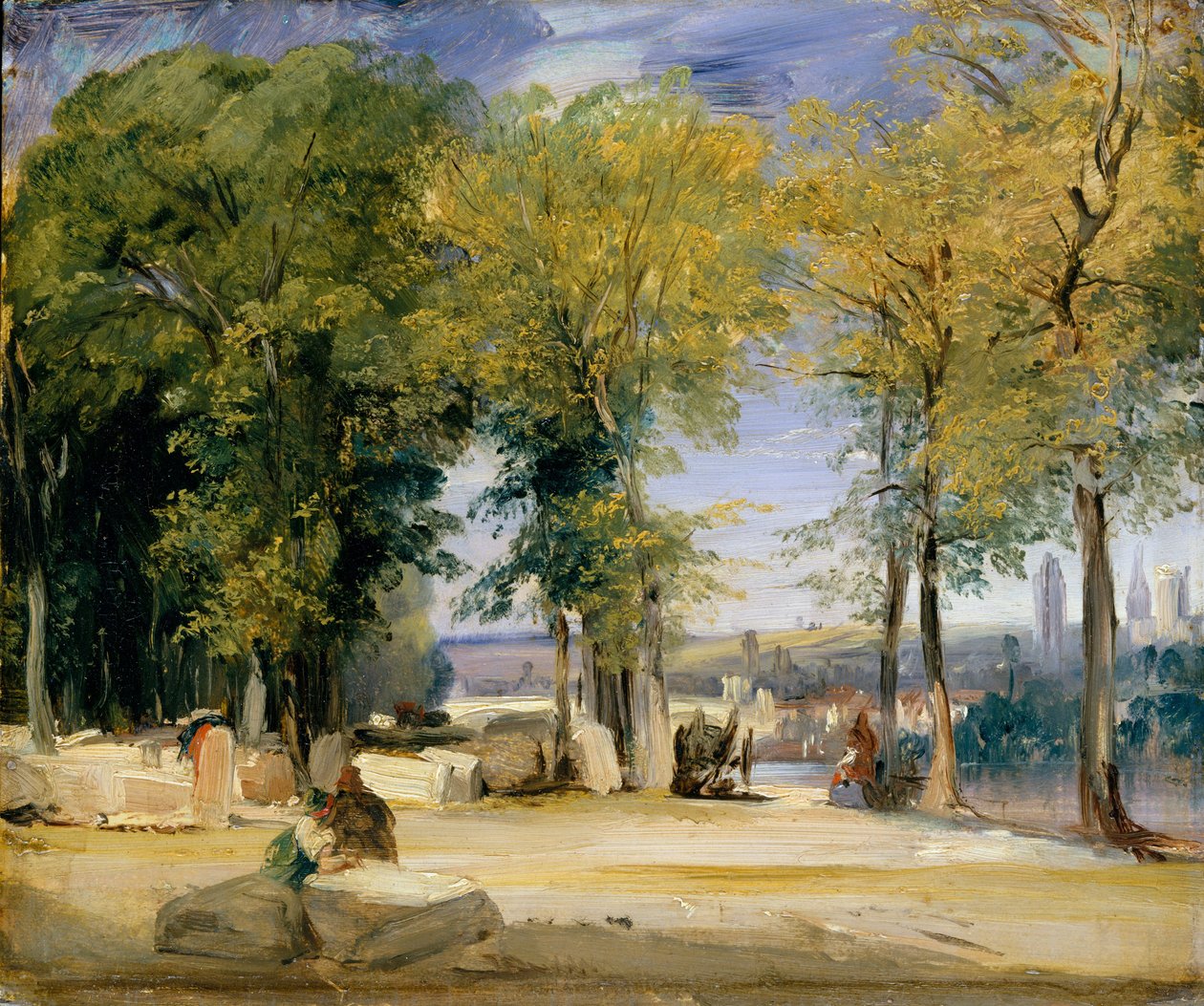 Widok w pobliżu Rouen, ca. 1825. autorstwa Richard Parkes Bonington