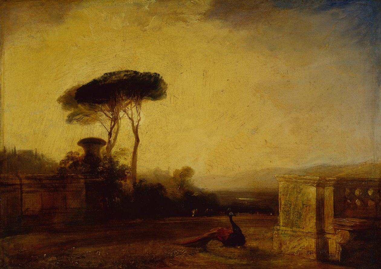 Widok na teren willi pod Florencją (olej na płótnie) autorstwa Richard Parkes Bonington