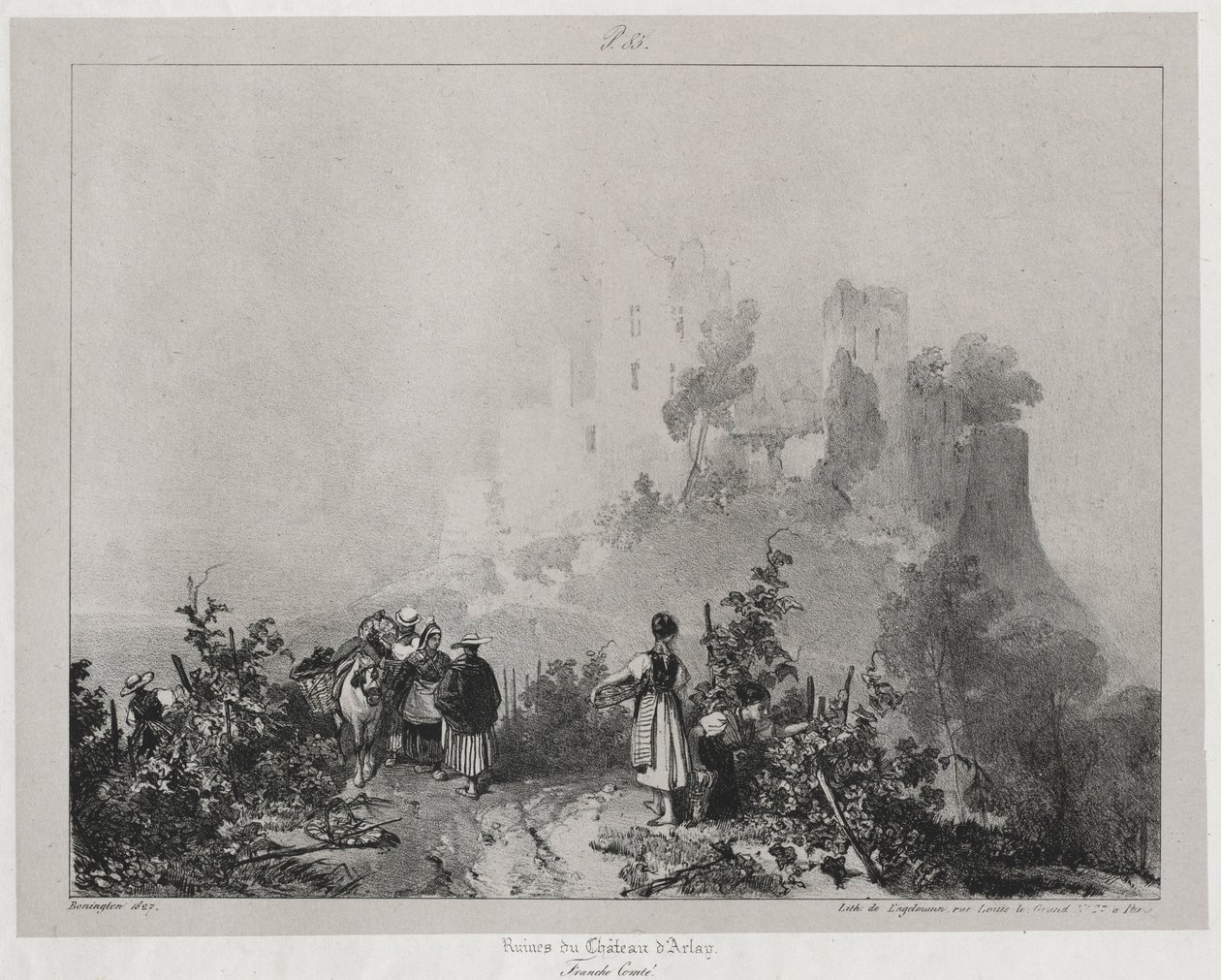 Malownicze i romantyczne podróże po starożytnej Francji, Franche-Comté..., 1825. autorstwa Richard Parkes Bonington