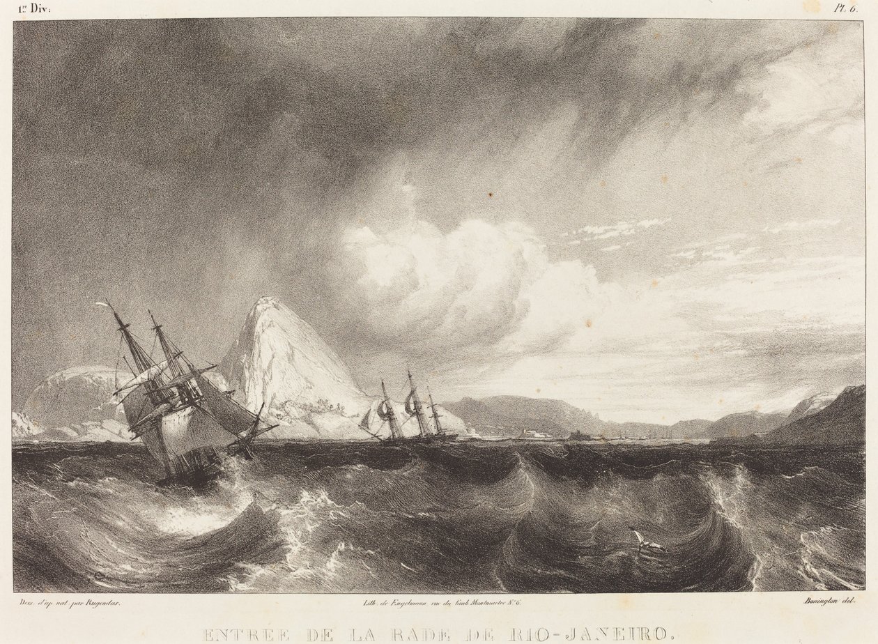 Entree de la rade de Rio-Janeiro autorstwa Richard Parkes Bonington after Moritz Rugendas
