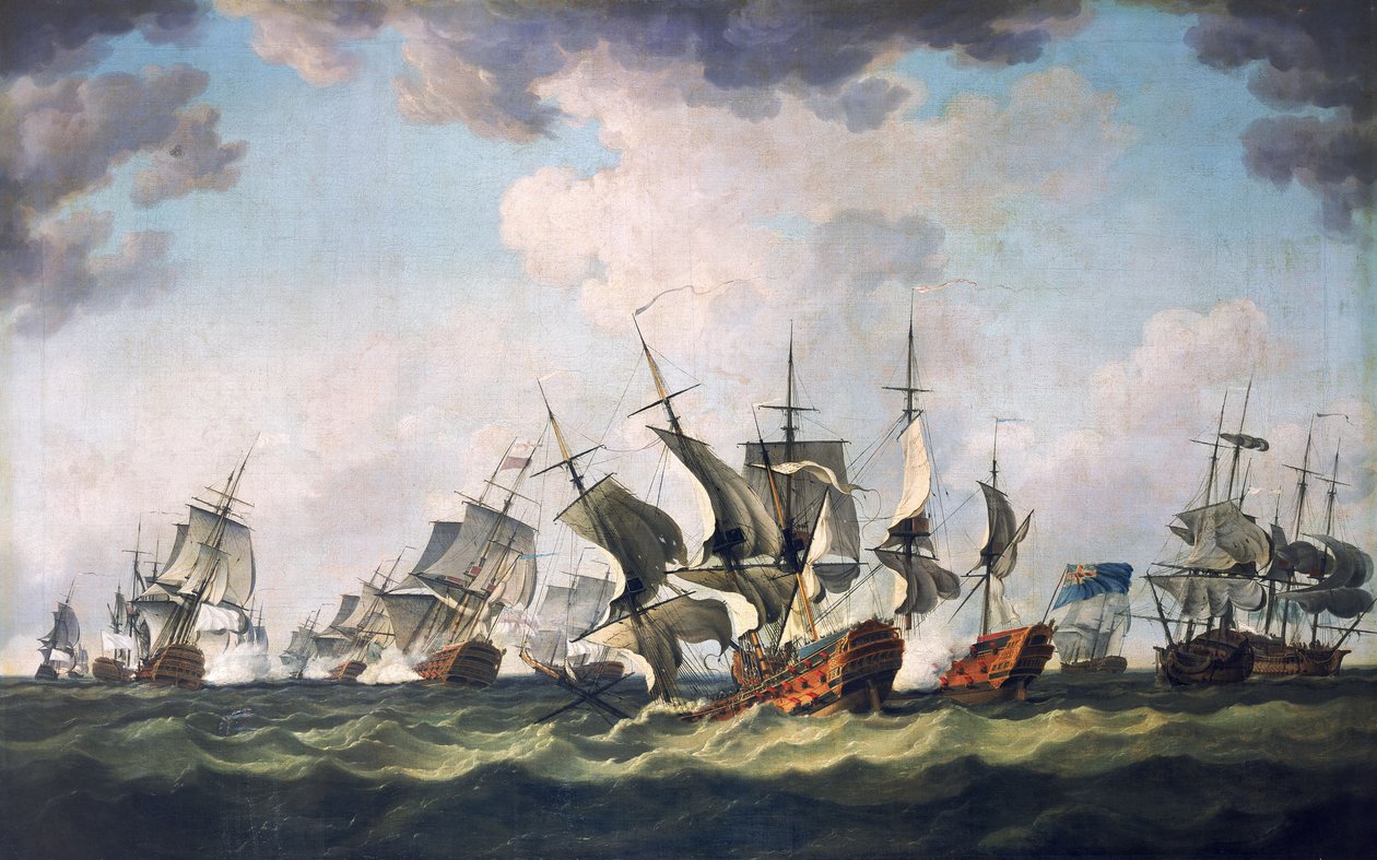 Bitwa w zatoce Quiberon, 20 listopada 1759 r. (obraz olejny) autorstwa Richard Paton