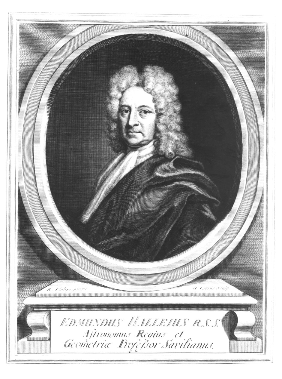 Portret Edmonda Halleya (1656-1742), wyryty przez George