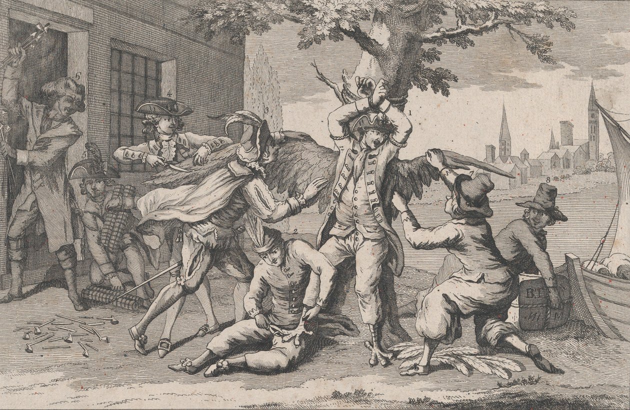 Va de Bon Coeur, Dedykowany Milordom Admiralicji Angielskiej przez członka Kongresu Amerykańskiego..., 1778. autorstwa Richard Purcell