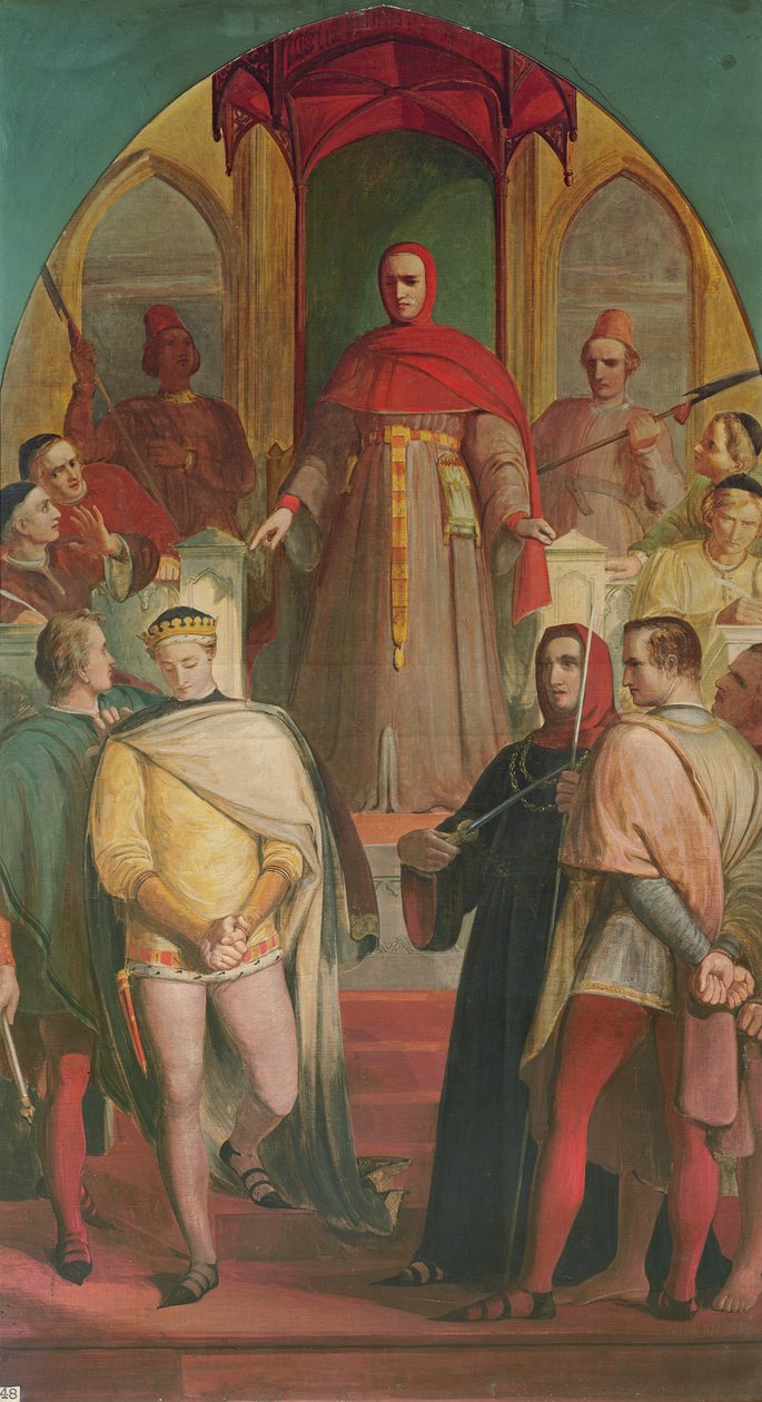 Książę Henryk (1387-1422) Uznanie władzy sędziego Gascoigne (ok. 1350-1419) 1845 autorstwa Richard Redgrave