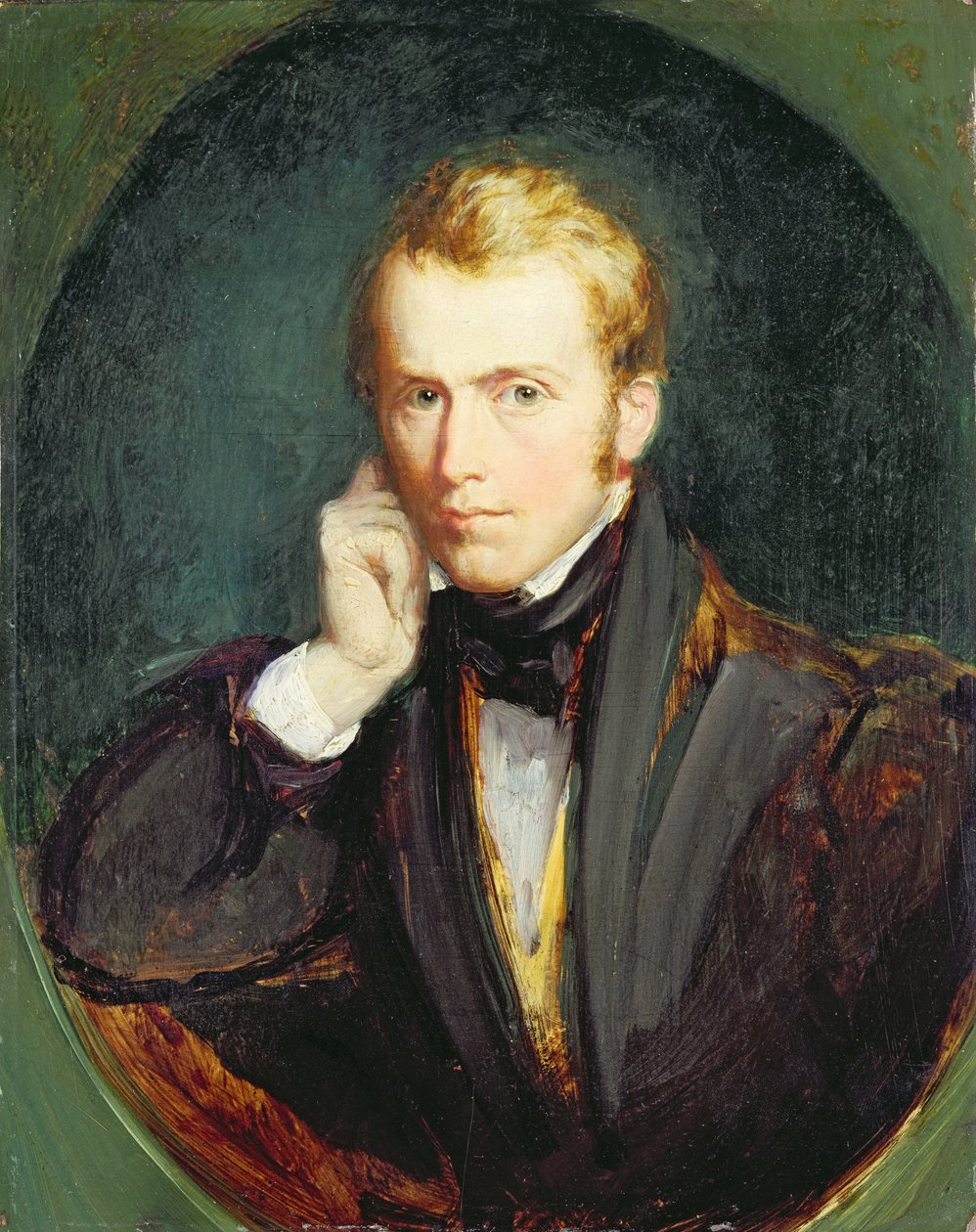 Autoportret, ok. 1827-37 (olej na płycie) autorstwa Richard Redgrave