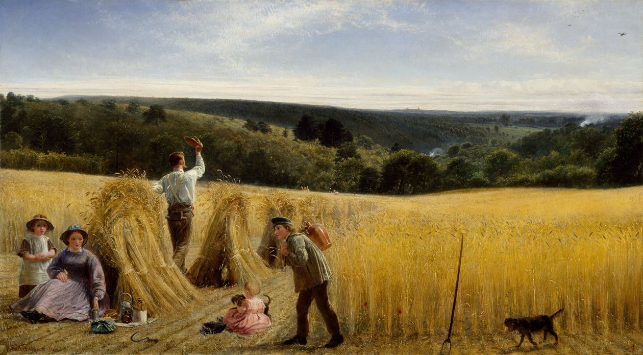 Doliny również stoją gęsto z kukurydzą, 1865 autorstwa Richard Redgrave
