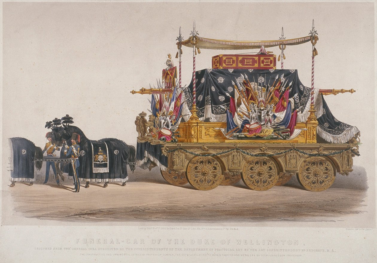 Widok wozu pogrzebowego księcia Wellington, 1852 r. autorstwa Richard Redgrave