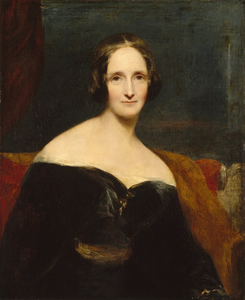 Portret Mary Shelley, pisarki brytyjskiej, ok. 1840 (olej na płótnie) autorstwa Richard Rothwell