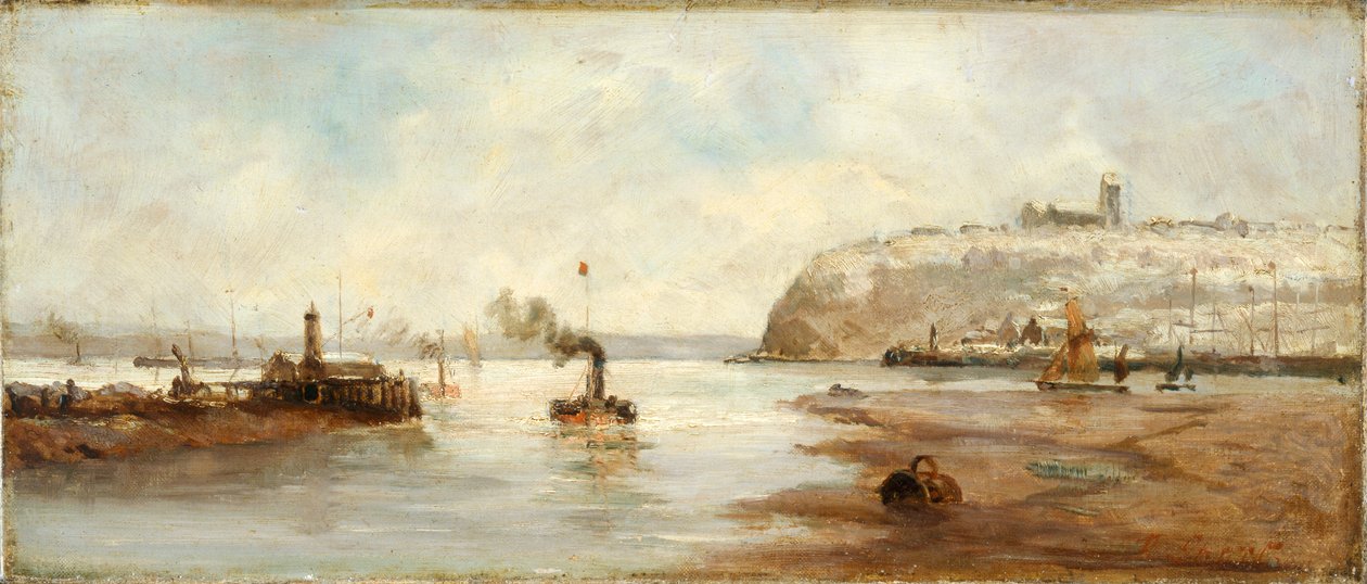 „Latarnia morska przed dokami Cardiff”, 1861-1916 autorstwa Richard Short