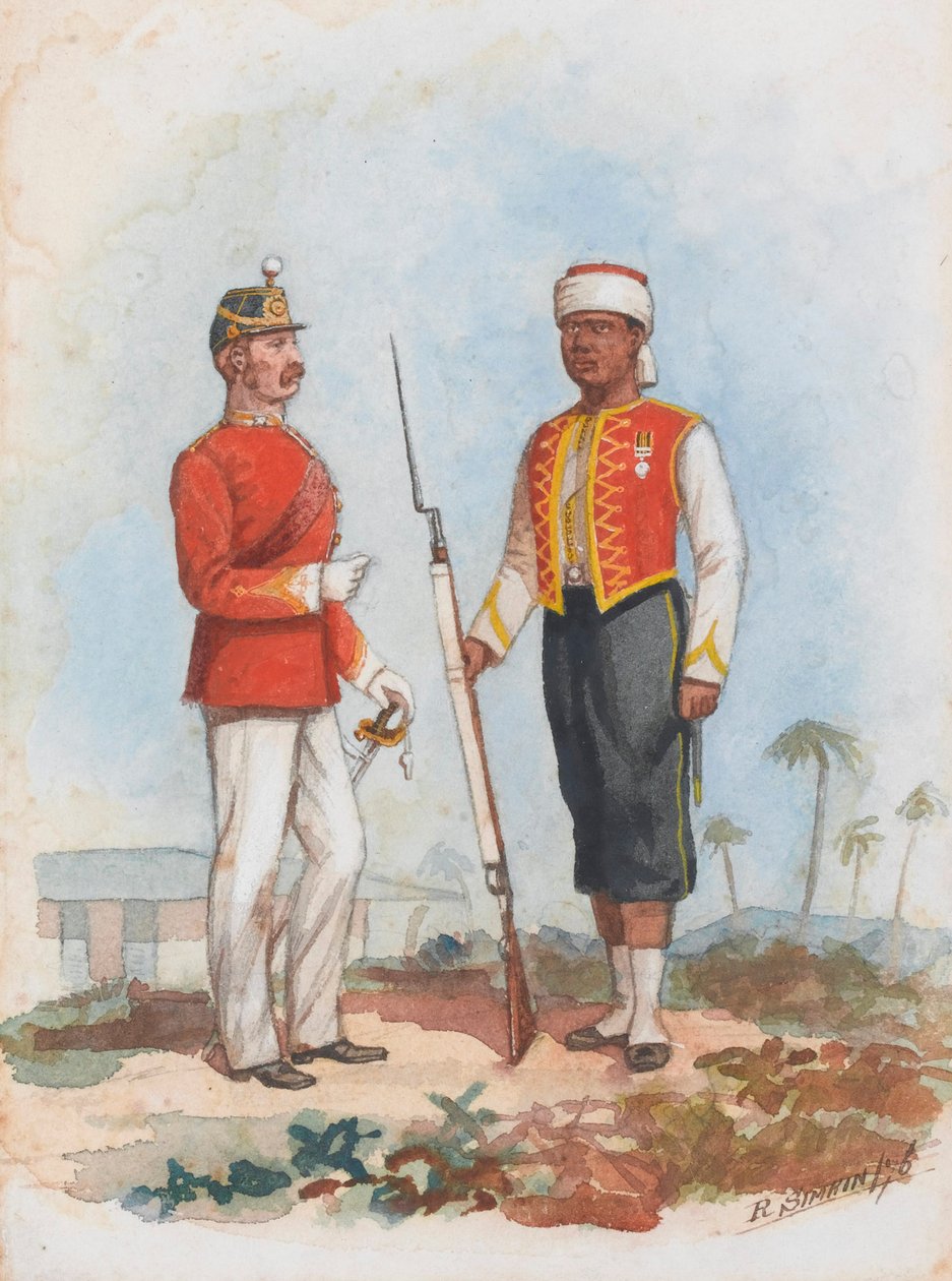 Piechota, Pułk Indii Zachodnich autorstwa Richard Simkin