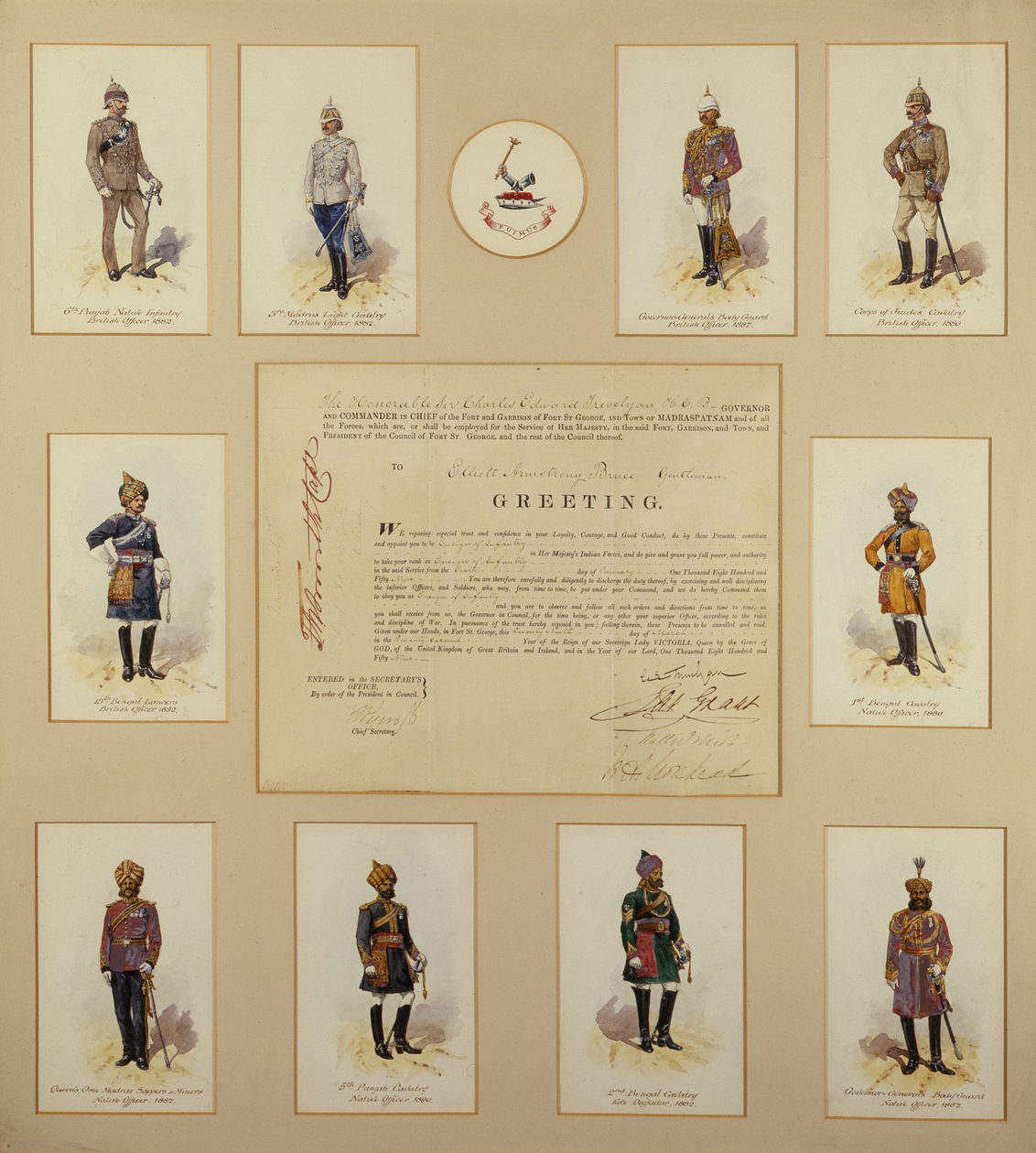 Oficerowie armii brytyjskiej w mundurach autorstwa R. Simkina, XIX w. autorstwa Richard Simkin